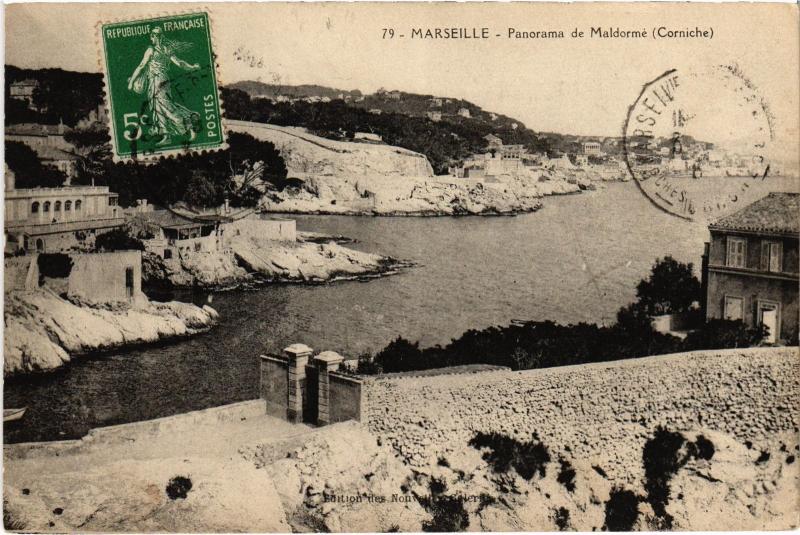 Carte postale ancienne Marseille la Corniche à Marseille