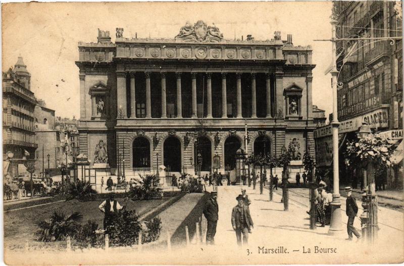 Carte postale ancienne Marseille la Bourse à Marseille
