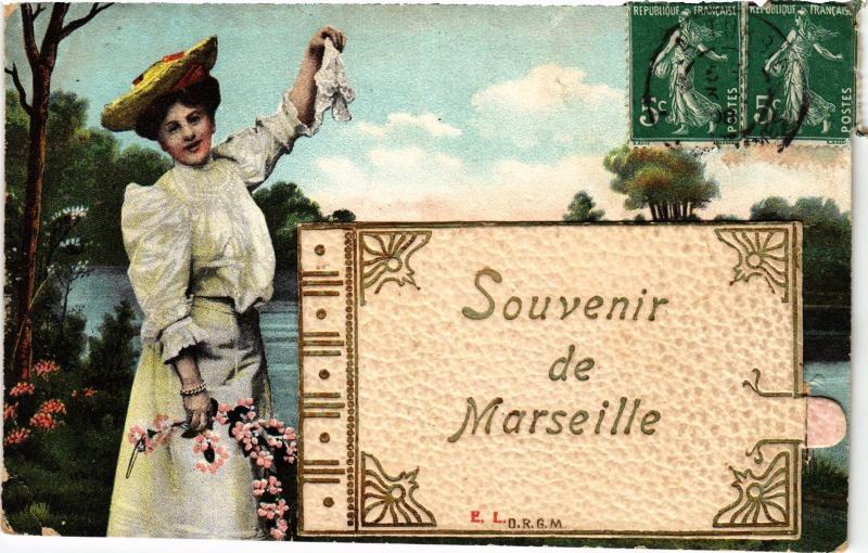 Carte postale ancienne Marseille souvenir à Marseille