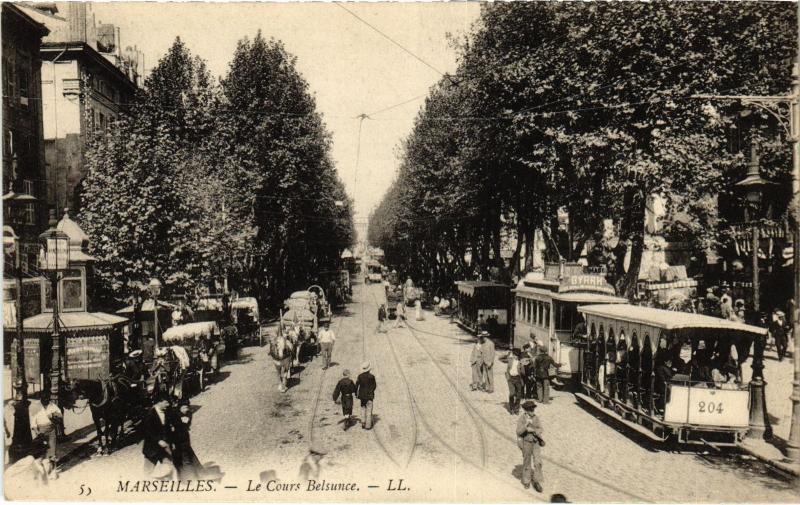 Carte postale ancienne Marseille Cours Belsunce à Marseille