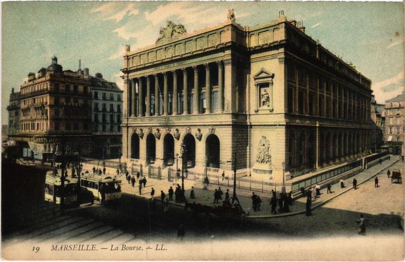 Carte postale ancienne Marseille la Bourse à Marseille