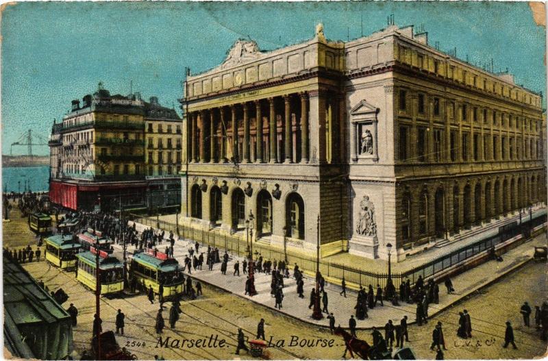 Carte postale ancienne Marseille la Bourse à Marseille