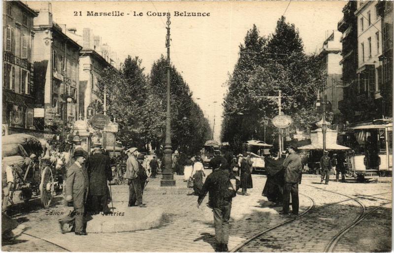 Carte postale ancienne Marseille Cours Belsunce à Marseille
