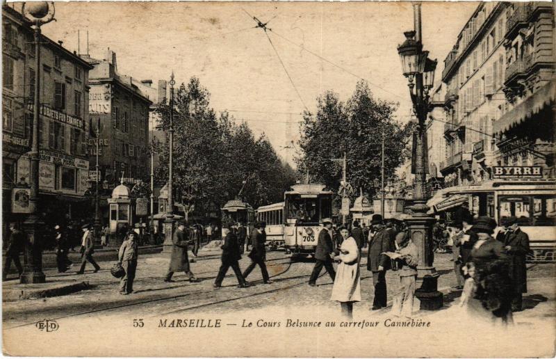 Carte postale ancienne Marseille Cours Belsunce à Marseille