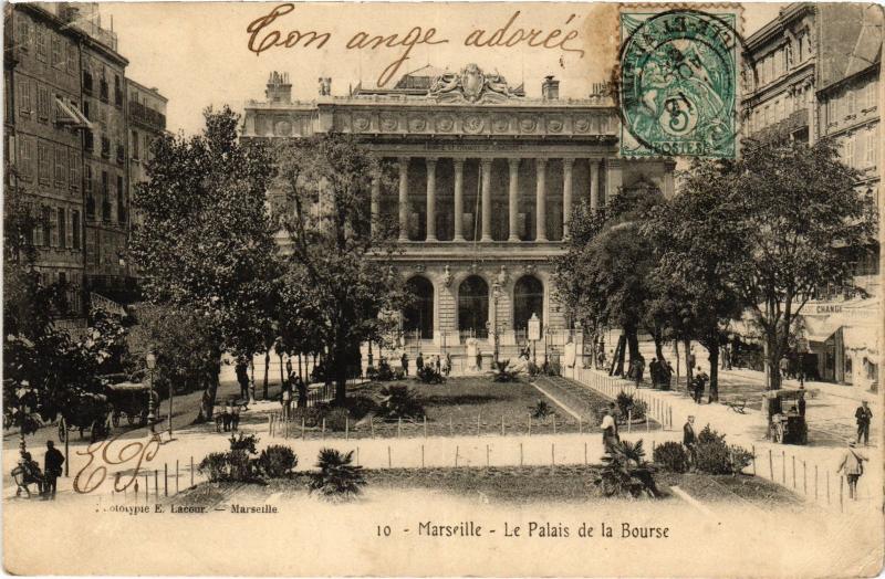 Carte postale ancienne Marseille Palais de la Bourse à Marseille