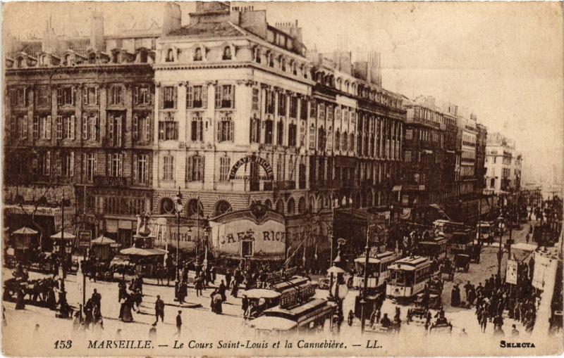 Carte postale ancienne Marseille Cours Saint-Louis à Marseille
