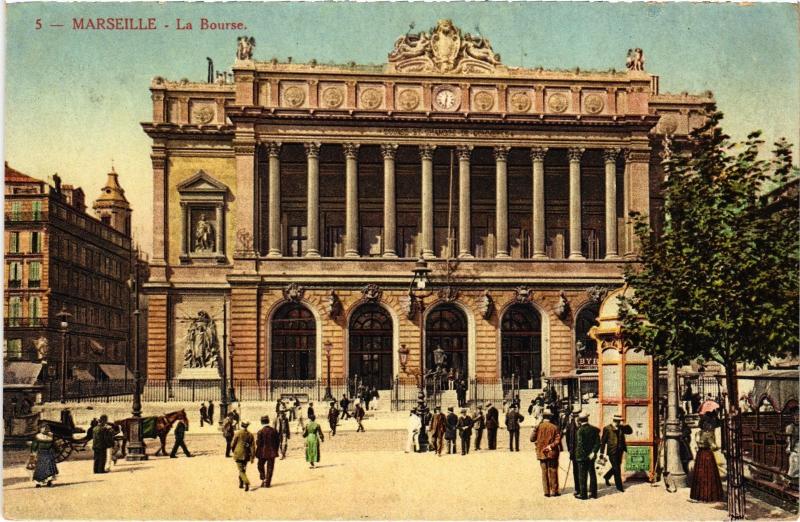 Carte postale ancienne Marseille la Bourse à Marseille