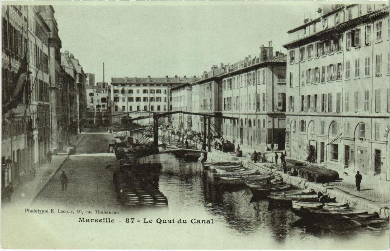 Carte postale ancienne Marseille Quai du Canal à Marseille