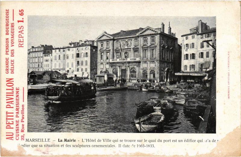 Carte postale ancienne Marseille la Mairie à Marseille