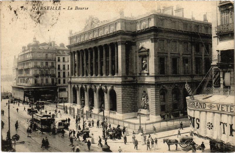 Carte postale ancienne Marseille la Bourse à Marseille