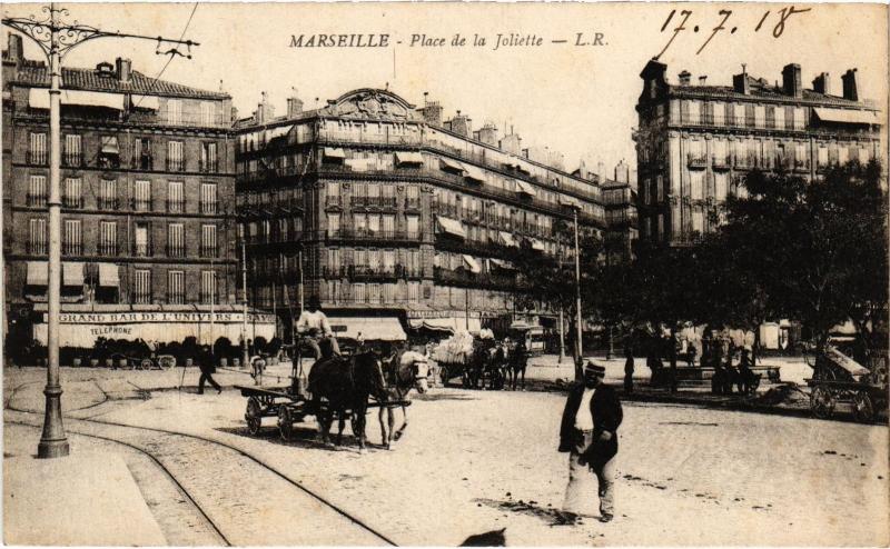 Carte postale ancienne Marseille Place de la Joliette à Marseille