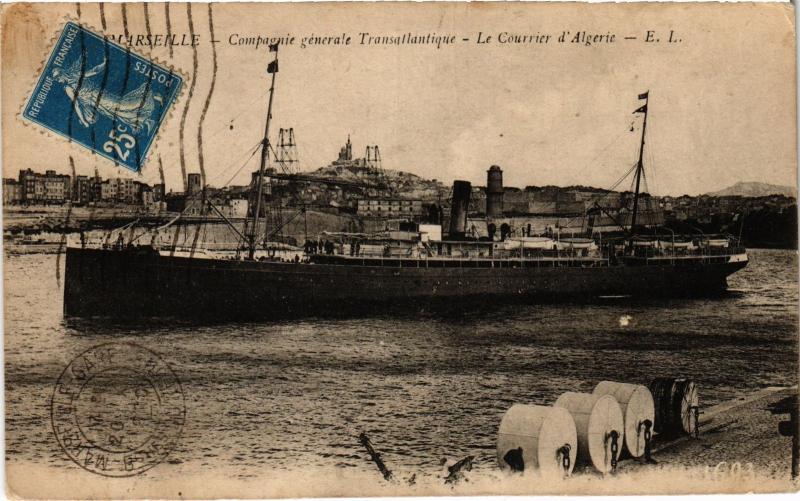 Carte postale ancienne Marseille Compagnie generale Transatlantique à Marseille