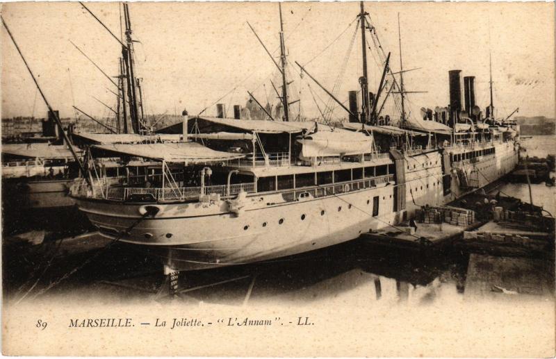 Carte postale ancienne Marseille la Joliette L'Annam à Marseille