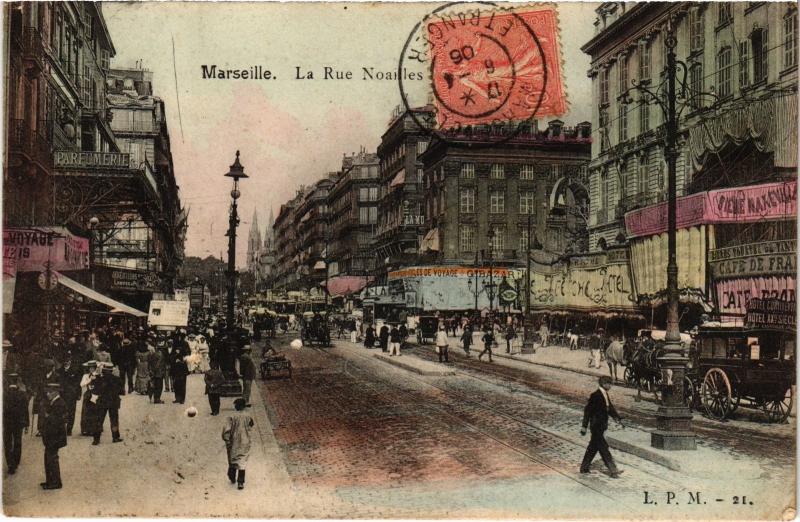 Carte postale ancienne Marseille Rue Noailles à Marseille
