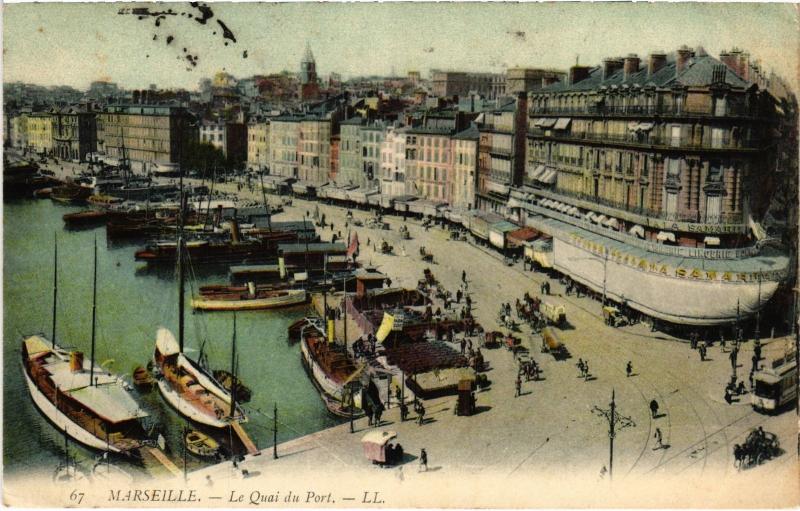 Carte postale ancienne Marseille Quai du Port à Marseille