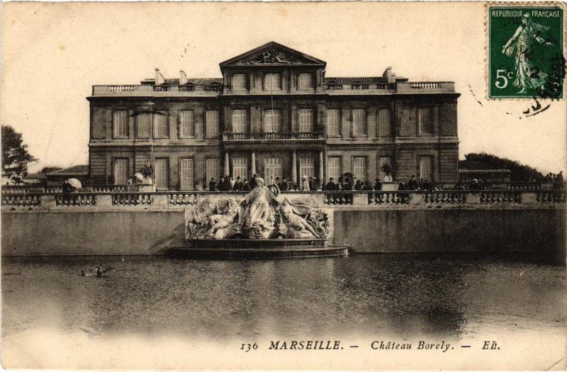 Carte postale ancienne Marseille Chateau Borely à Marseille