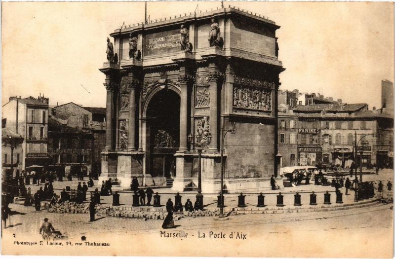 Carte postale ancienne Marseille Porte d'Aix à Marseille