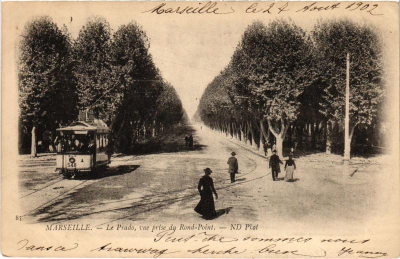 Carte postale ancienne Marseille le Prado à Marseille