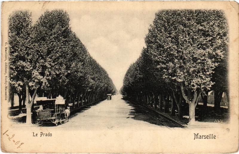 Carte postale ancienne Marseille le Prado à Marseille