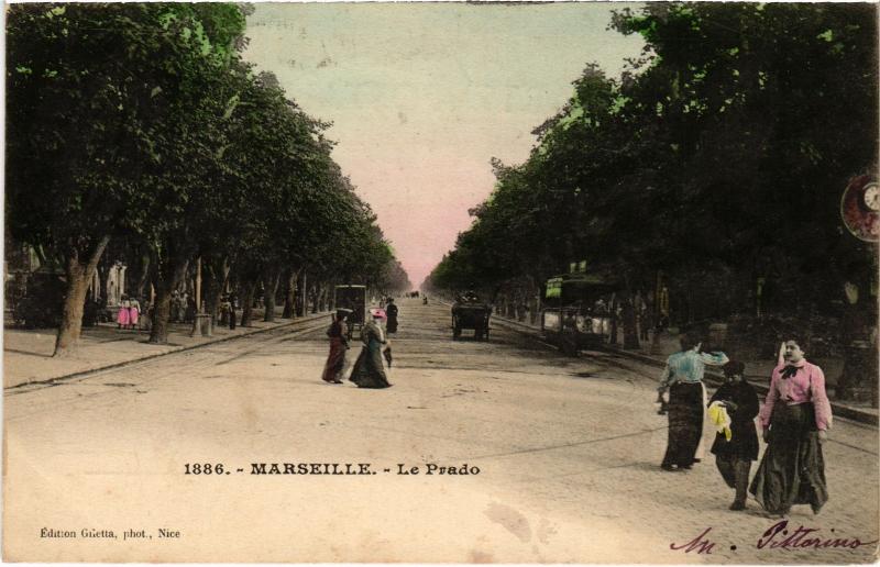 Carte postale ancienne Marseille le Prado à Marseille