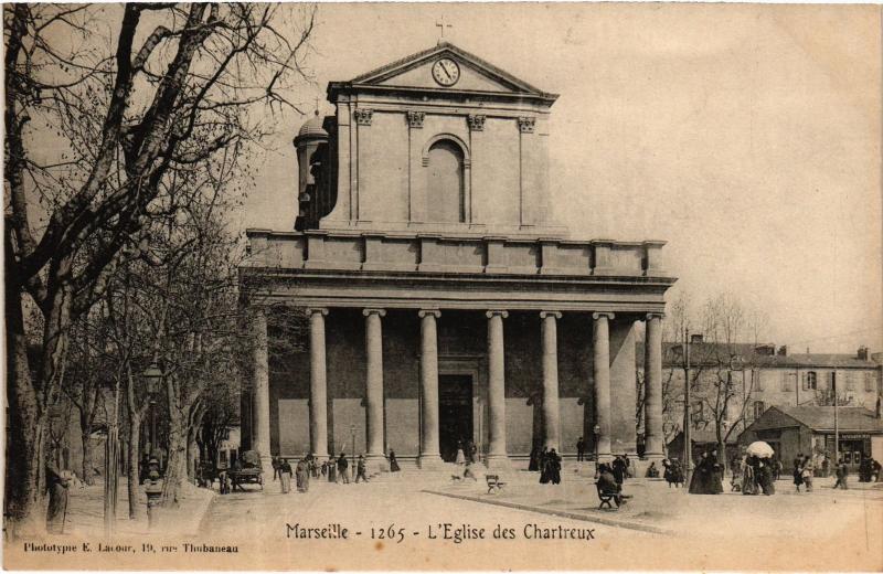 Carte postale ancienne Marseille Eglise des Chartreux à Marseille