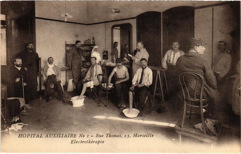 Carte postale ancienne Marseille Hopital Auxiliaire Electrotherapie à Marseille