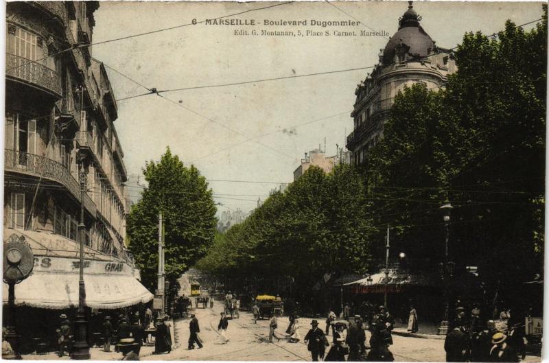 Carte postale ancienne Marseille Boulevard Dugommier à Marseille