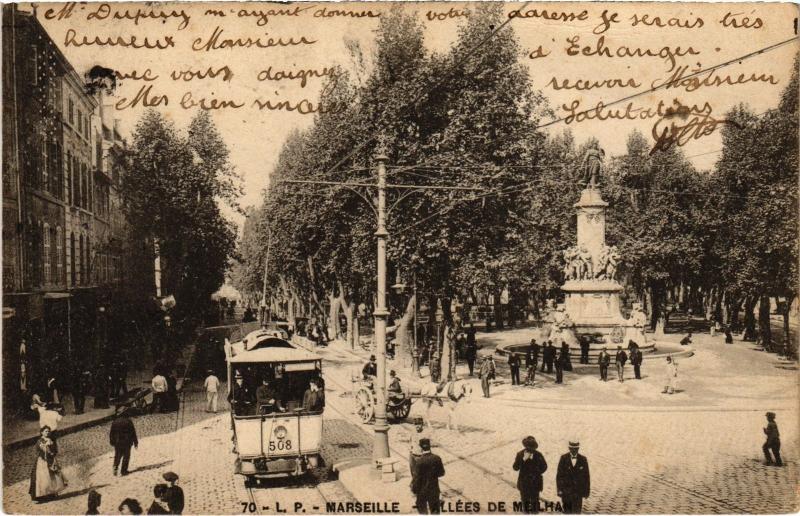 Carte postale ancienne Marseille Allees de Meilhan à Marseille