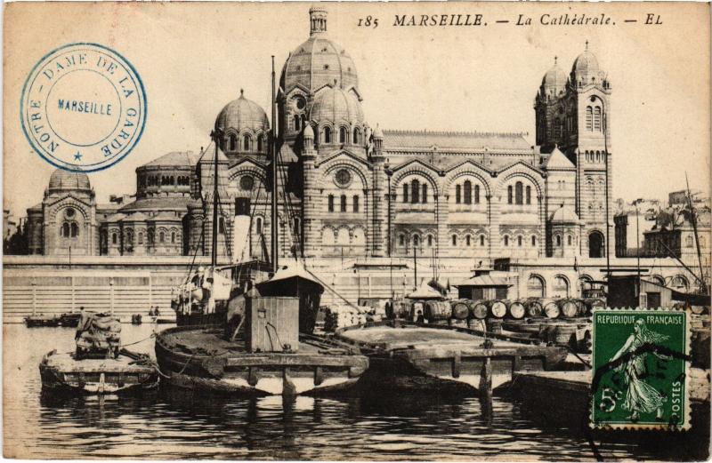 Carte postale ancienne Marseille la Cathedrale à Marseille
