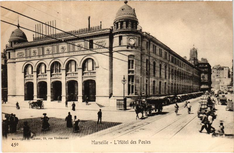 Carte postale ancienne Marseille Hotel des Postes à Marseille