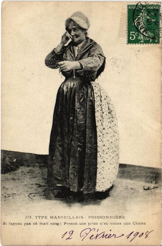 Carte postale ancienne Marseille Poissonniere à Marseille