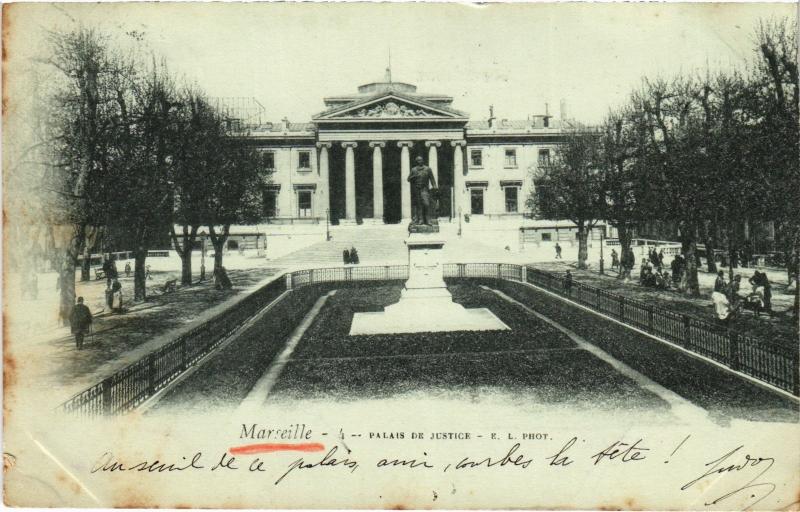 Carte postale ancienne Marseille Palais de Justice à Marseille