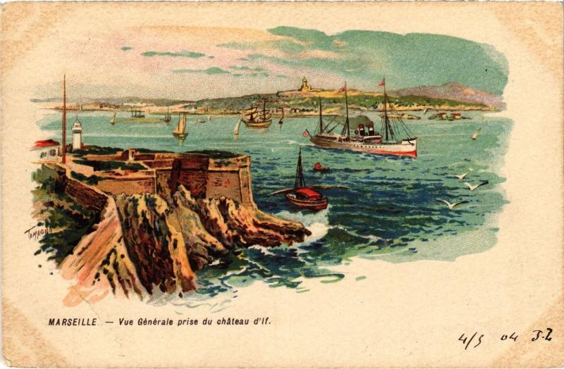 Carte postale ancienne Marseille vue generale à Marseille