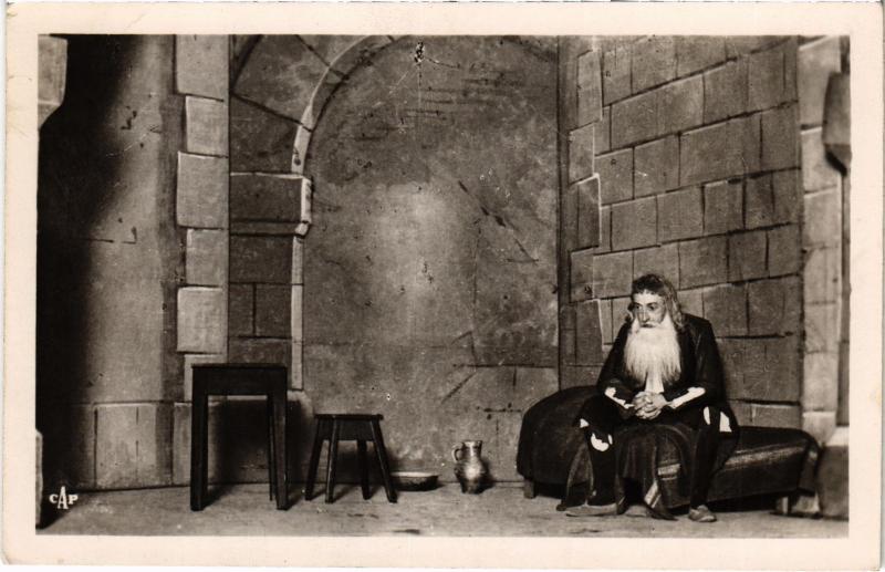 Carte postale ancienne Marseille Chateau d'If L'Abbe Faria dans sa prison à Marseille