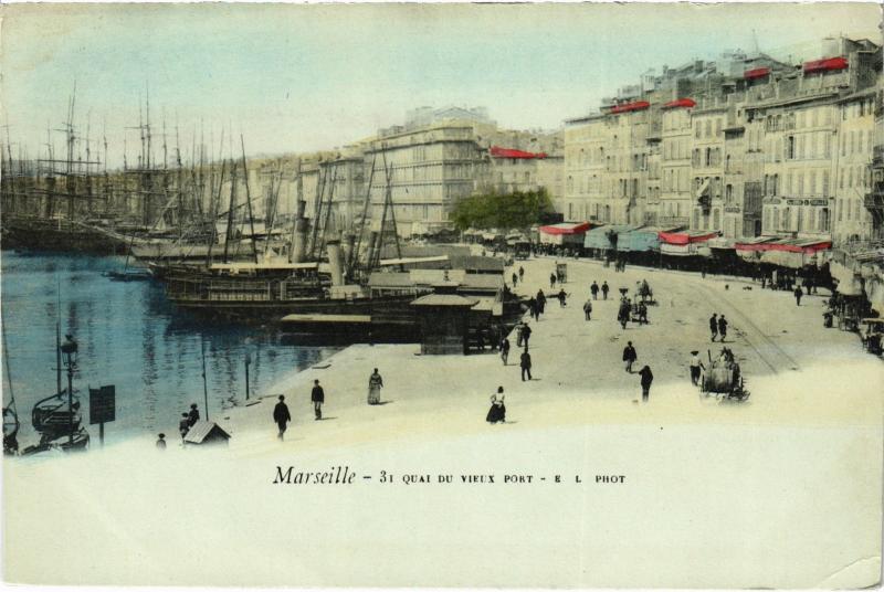 Carte postale ancienne Marseille 31 Quai de Vieux Port à Marseille
