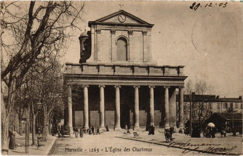 Carte postale ancienne Marseille Eglise des Chartreux à Marseille