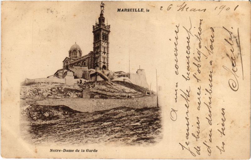 Carte postale ancienne Marseille Notre Dame de la Garde à Marseille