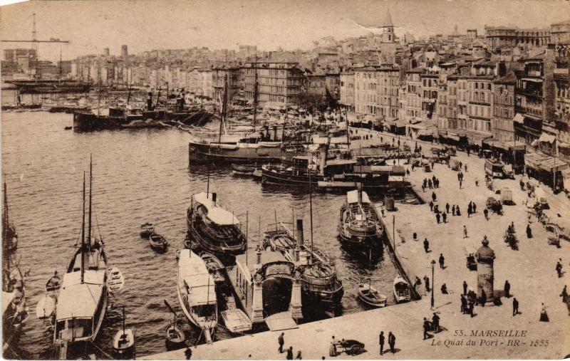 Carte postale ancienne Marseille Quai du Port à Marseille