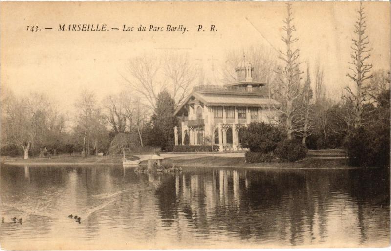 Carte postale ancienne Marseille Lac du Parc Borely à Marseille
