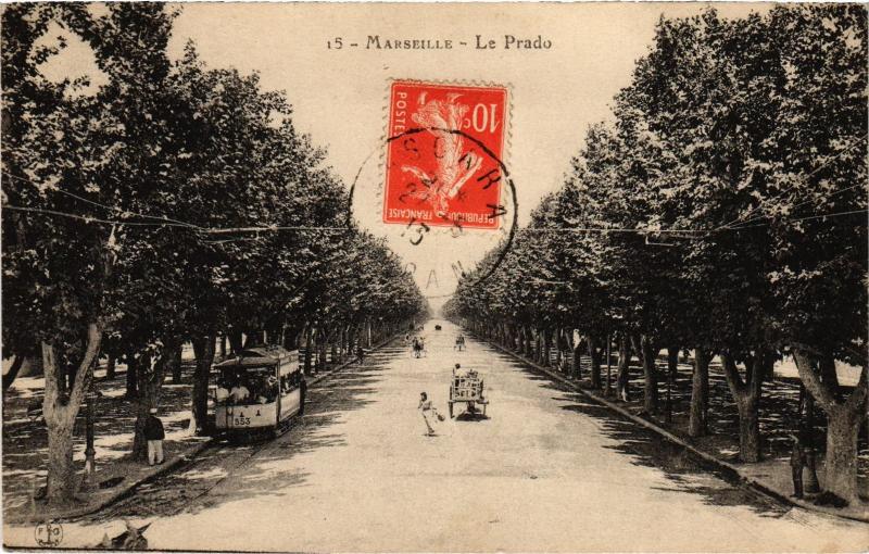 Carte postale ancienne Marseille le Prado à Marseille