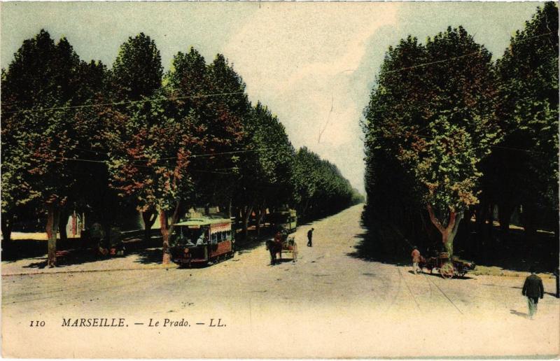 Carte postale ancienne Marseille le Prado à Marseille