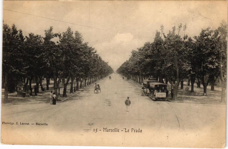 Carte postale ancienne Marseille le Prado à Marseille