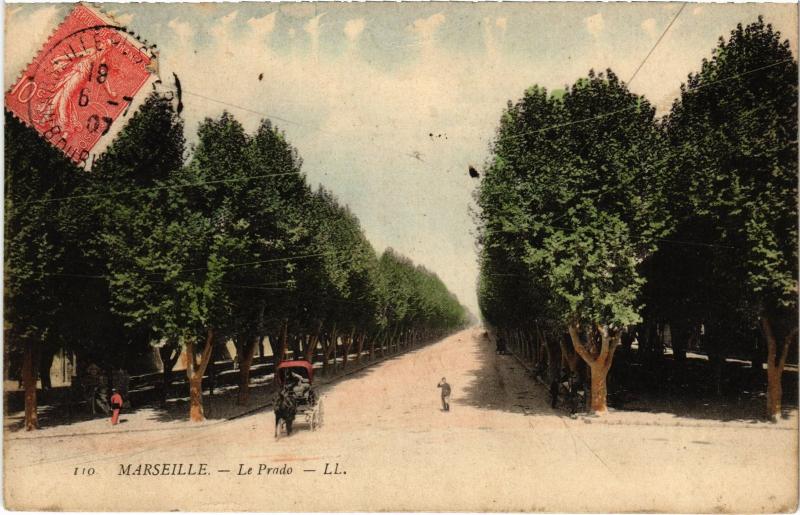 Carte postale ancienne Marseille le Prado à Marseille