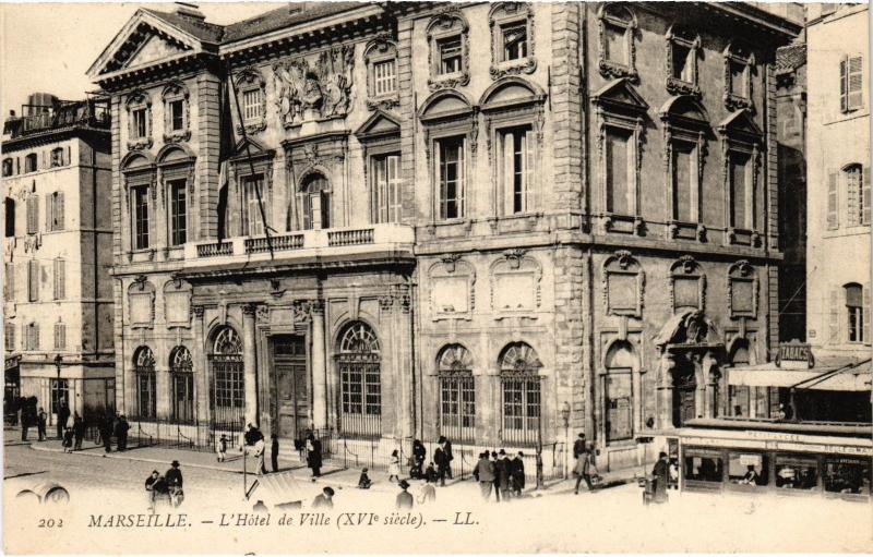 Carte postale ancienne Marseille Hotel de Ville à Marseille