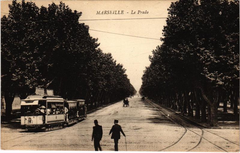 Carte postale ancienne Marseille le Prado à Marseille