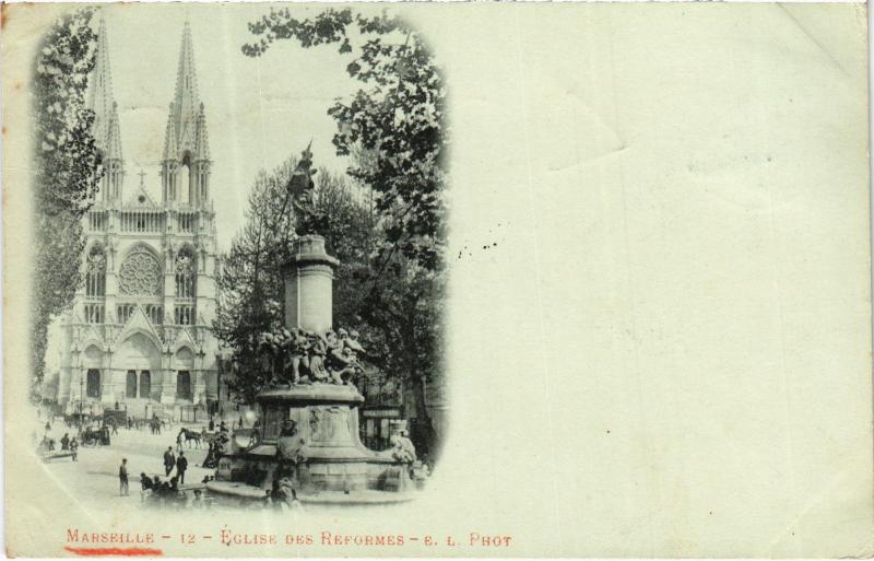 Carte postale ancienne Marseille Eglise des Reformes à Marseille