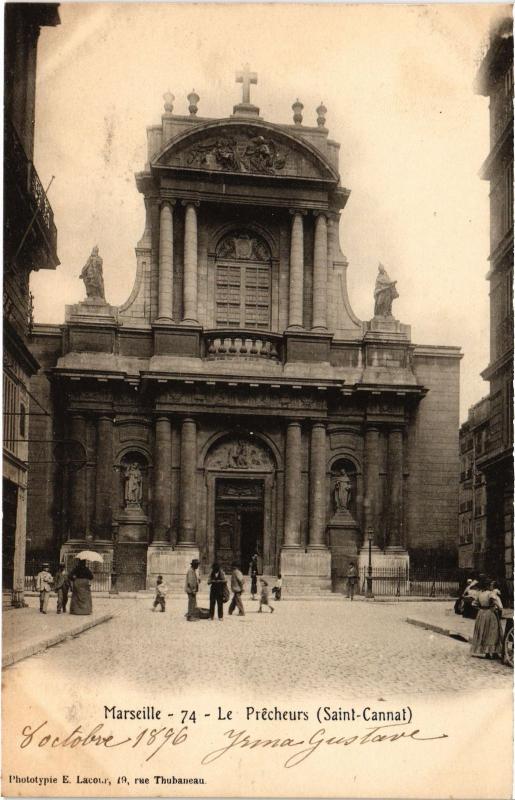Carte postale ancienne Marseille le Precheurs à Marseille