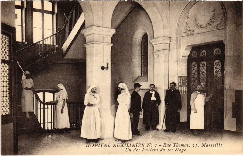 Carte postale ancienne Marseille Hopital Auxiliaire à Marseille