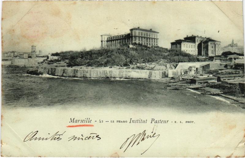 Carte postale ancienne Marseille Institut Pasteur à Marseille