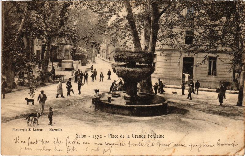 Carte postale ancienne Marseille Place de la Grande Fontaine à Marseille